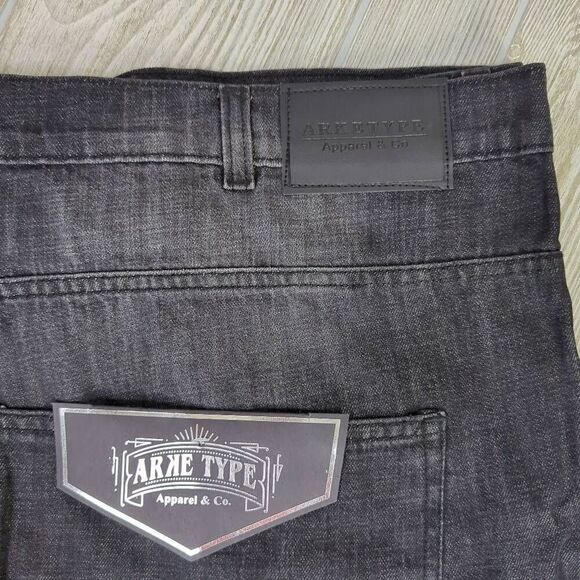 Brand New Arketype Men’s 54/33 Dark Blue Wash Casual 4 Pocket Jeans Straight Leg - Picture 5 of 7